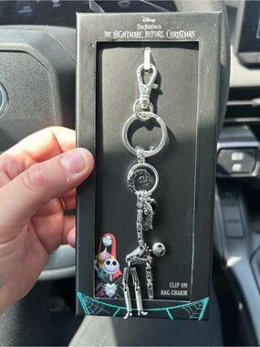 Silver Jack Skellington Keychain